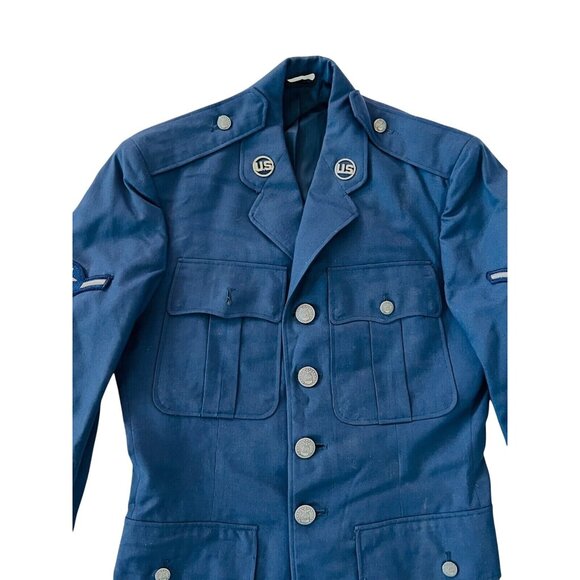 US Air Force Military Blue Senior Airman Dress Jacket Uniform SEE MEASUREMENTS - Picture 3 of 9